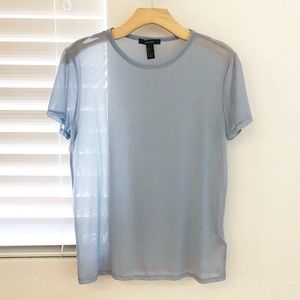 Forever 21 Blue Mesh Top